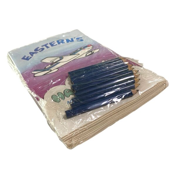 Eastern Airlines Happy Skies Kids Activity Coloring Book with Pencils Pack of 10 - Picture 3 of 3